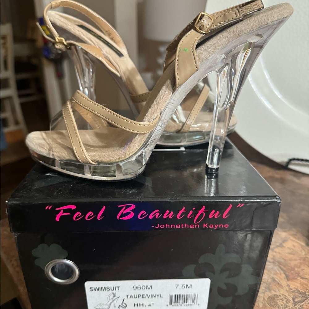 Johnathan Kayne pageant swim suit shoes prom size 7.5 960M